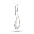Minimalist Sterling Silver Teardrop Dangle Earrings | Handmade Modern Jewelry