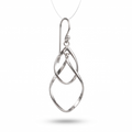 Handmade Silver Twist Dangle Earrings
