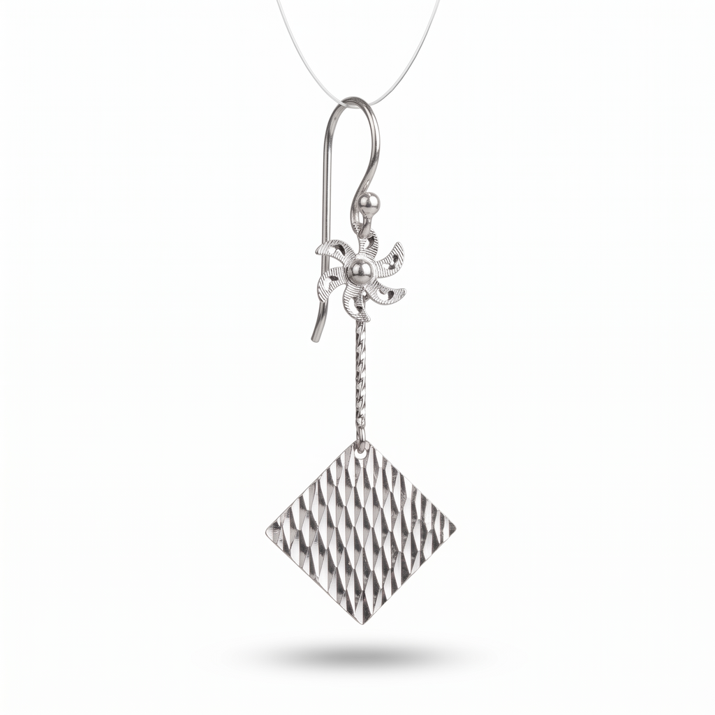 925 Sterling Silver Geometric Drop Earrings, Modern Abstract Earrings, Contemporary Jewelry, Minimalist Fashion Accessory