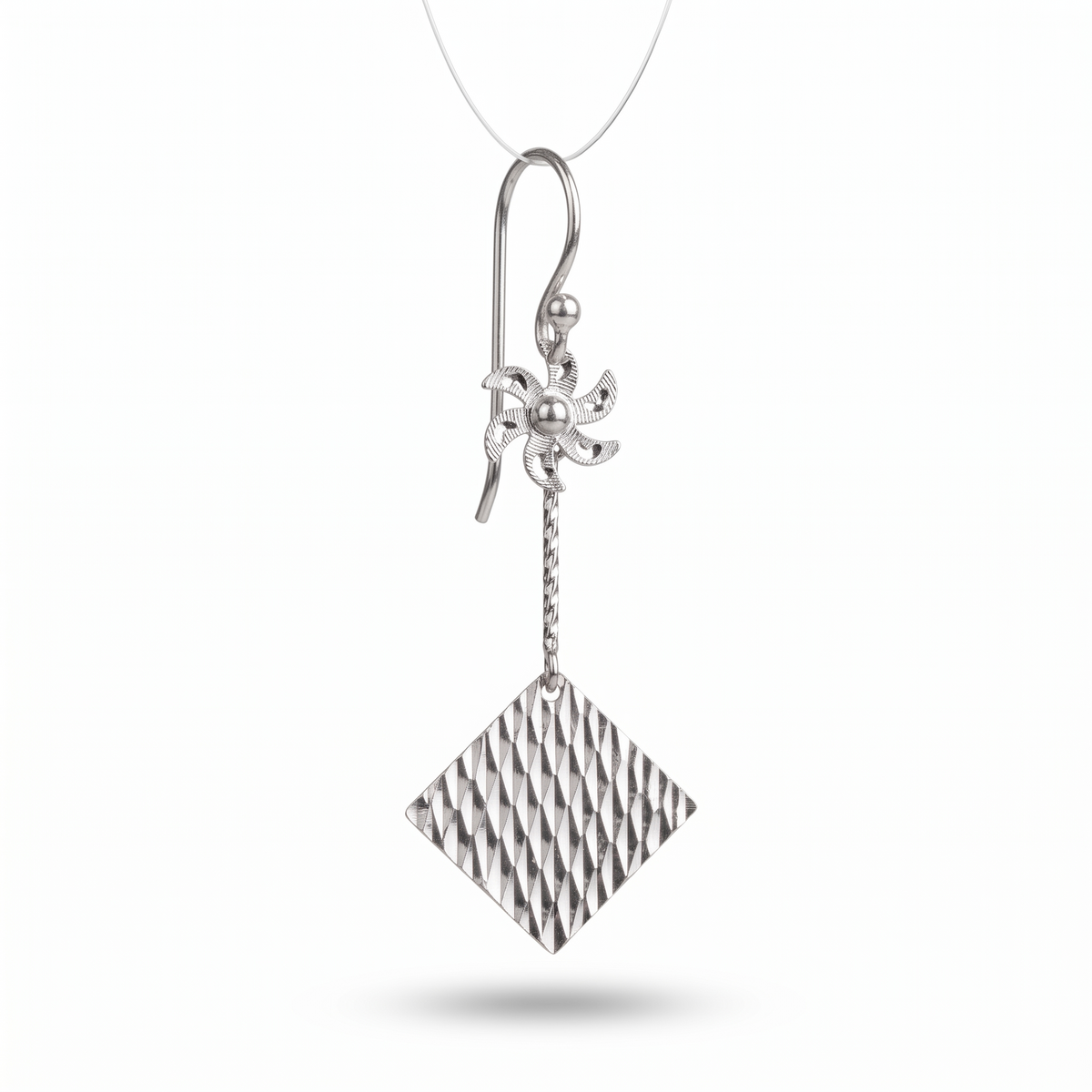 925 Sterling Silver Geometric Drop Earrings, Modern Abstract Earrings, Contemporary Jewelry, Minimalist Fashion Accessory
