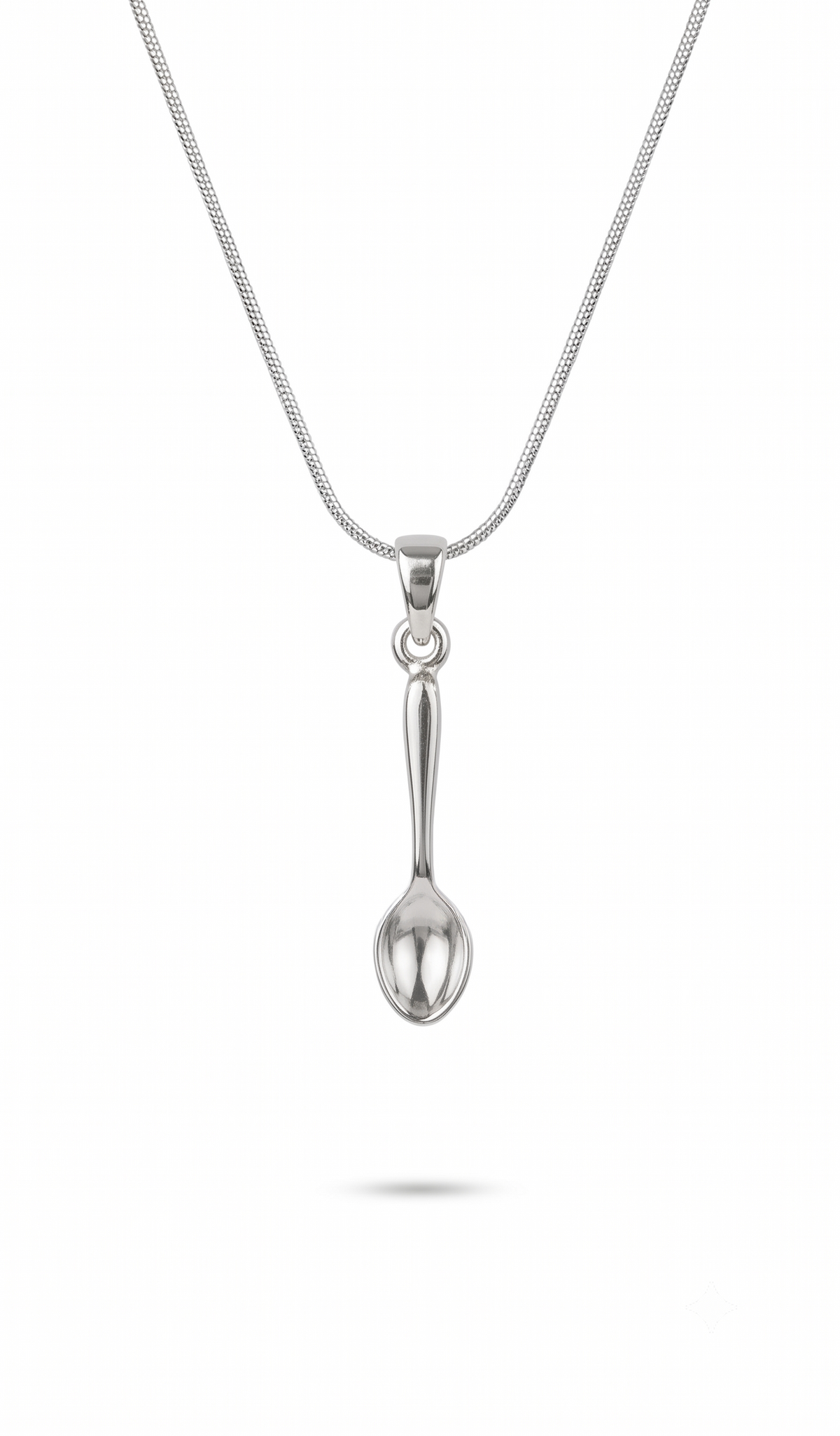 Sterling Silver Spoon Necklace & Earrings Set | Minimalist Jewelry