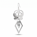 Butterfly Geometric Drop Earrings – Handmade Boho Dangle Jewelry, Lightweight Silver Statement Earrings for Women SimamByShagu