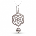 Handmade Sterling Silver Filigree Dangle Earrings, Vintage Floral Statement Jewelry