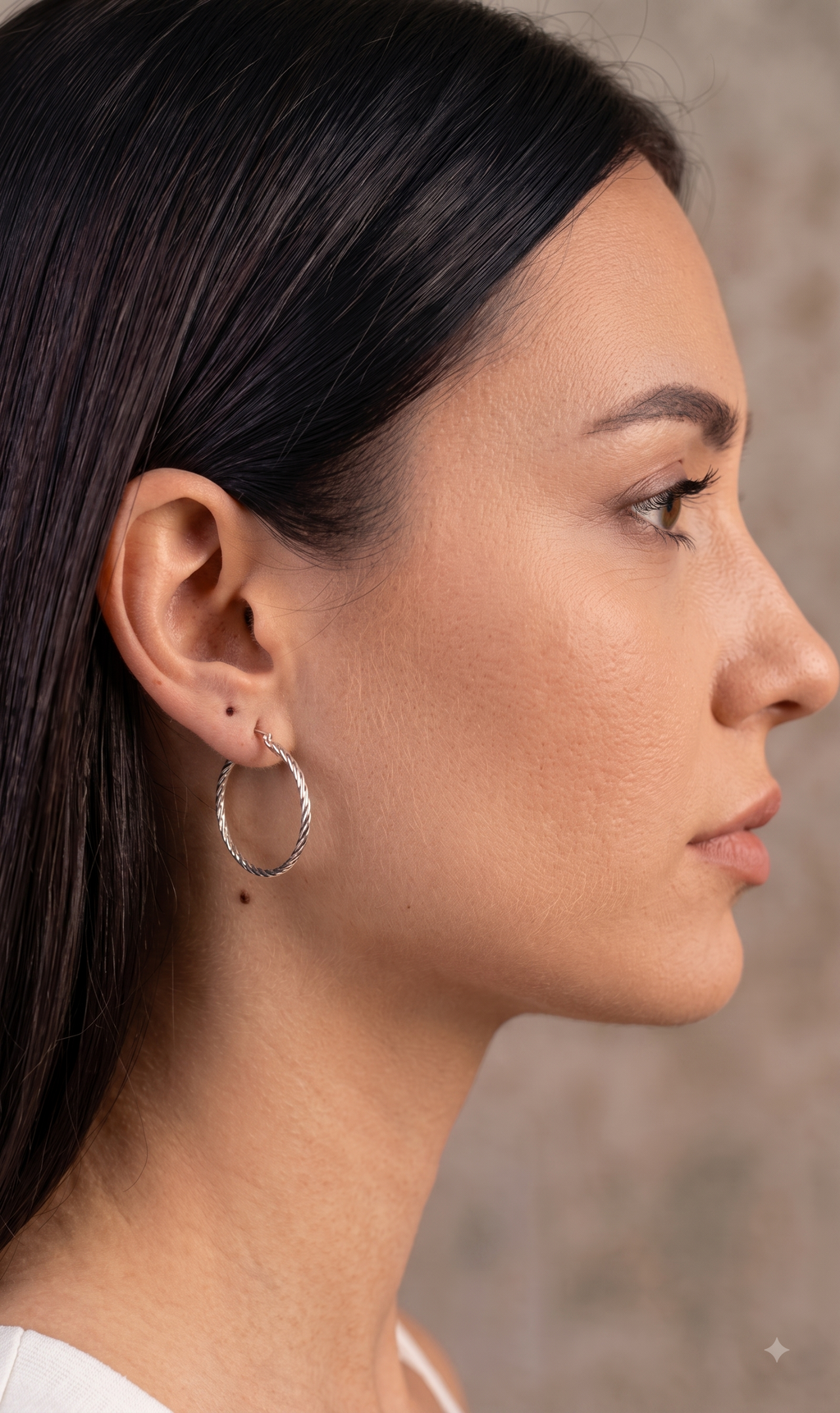 925 Sterling Silver Twisted Hoop Earrings | Minimalist Lightweight Everyday Hoops