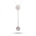 925 Sterling Silver Dangle Earrings, Disc Drop Earrings, Minimalist Chain Earrings, Modern Silver Jewelry, Gift for Her