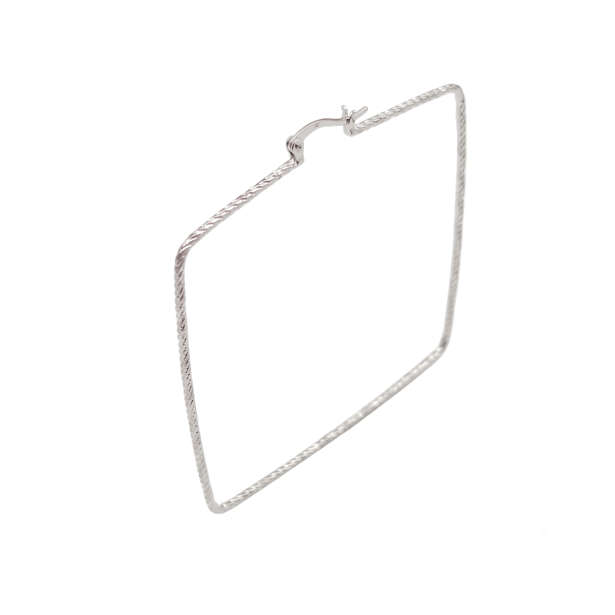 925 Sterling Silver Square Hoop Earrings, Geometric Hoop Earrings, Minimalist Silver Hoops, Modern Jewelry, Gift for Her