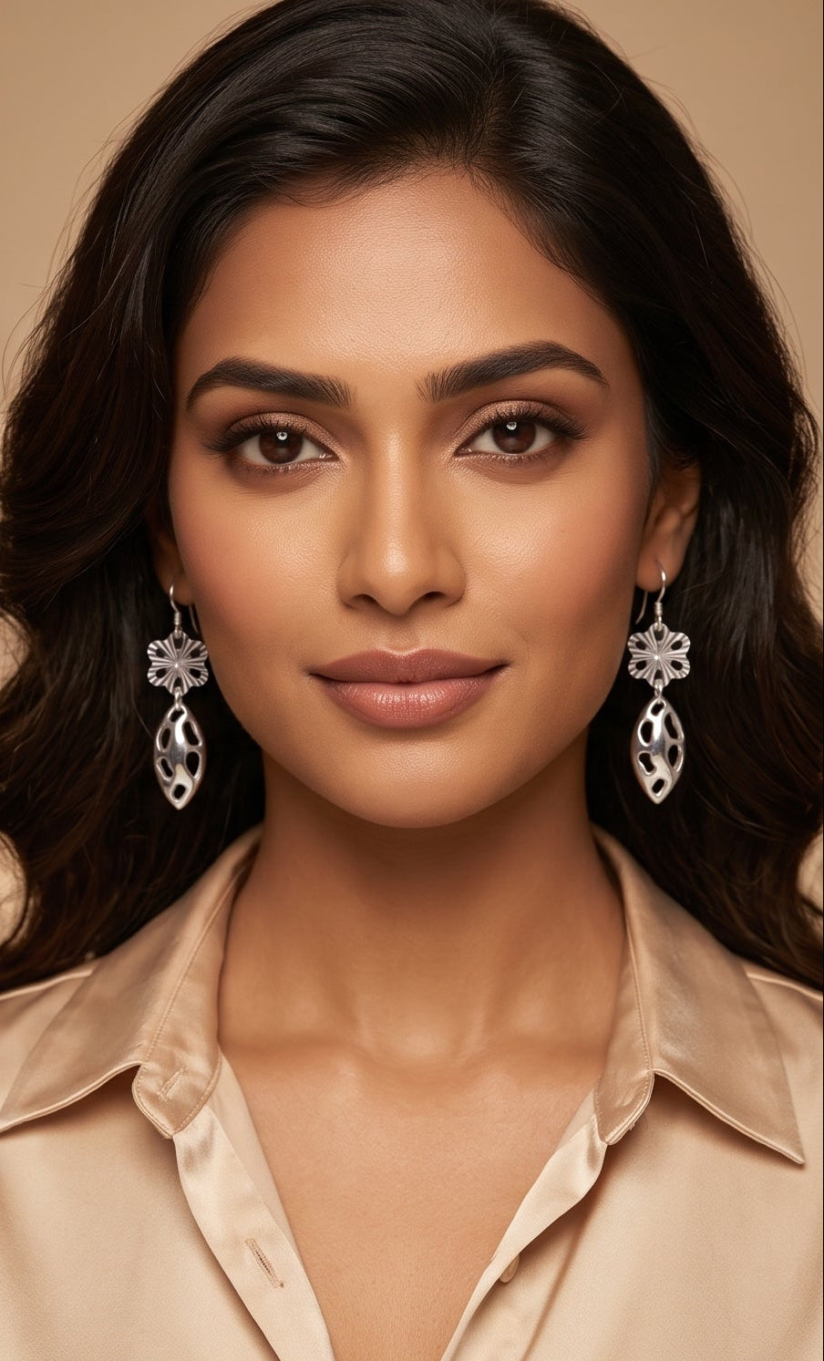 Handmade Silver Tone Dangle Earrings: Boho Lightweight Alloy Jewelry