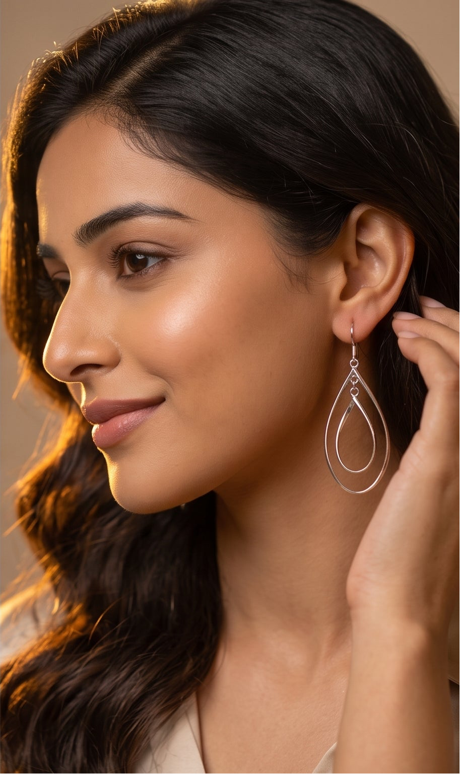 Handmade Sterling Silver Marquise Dangle Earrings | Boho Christmas Jewelry