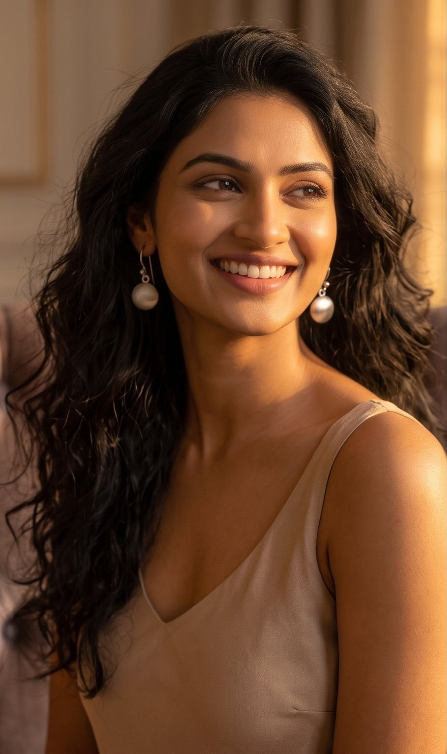 Handmade Sterling Silver Ball Earrings | Matte Finish Dangle Jewelry, with free gift