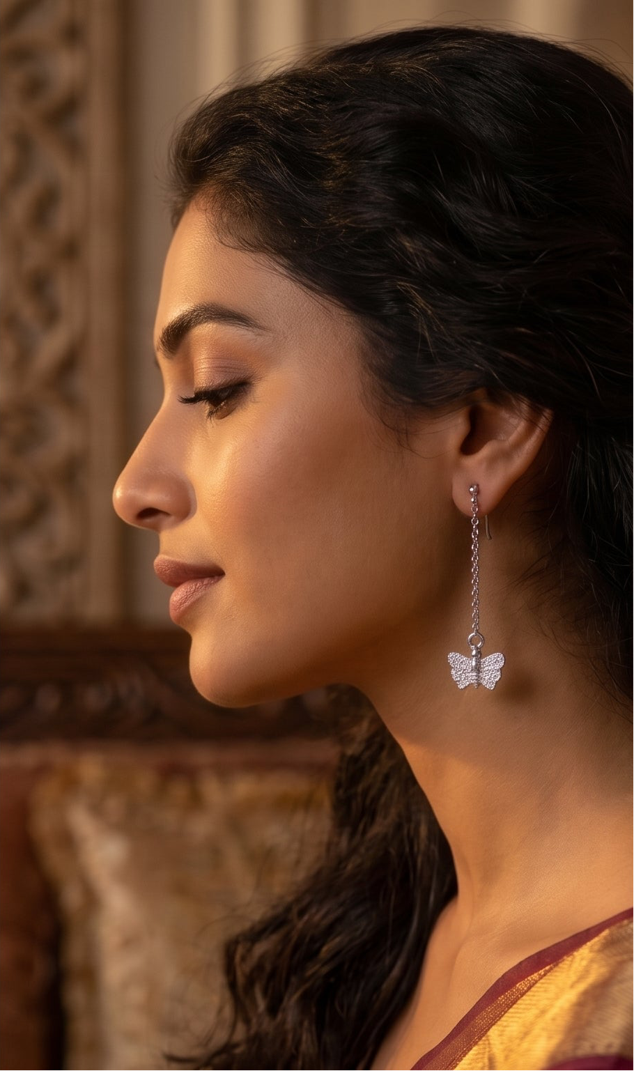Butterfly Chain Drop Earrings