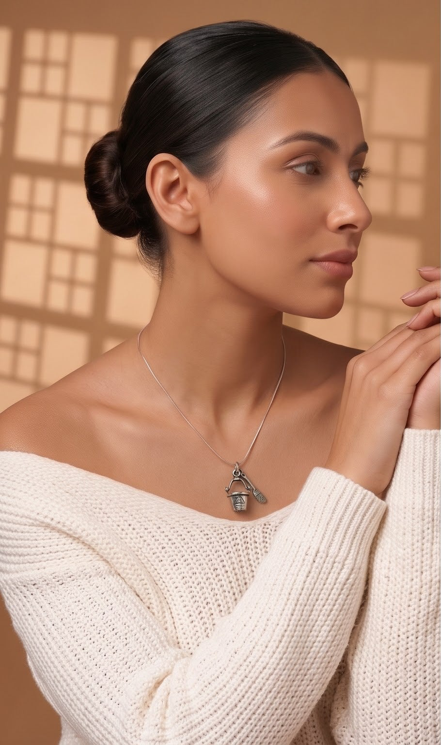 Sterling Silver Watering Can Necklace | Gardening Gift