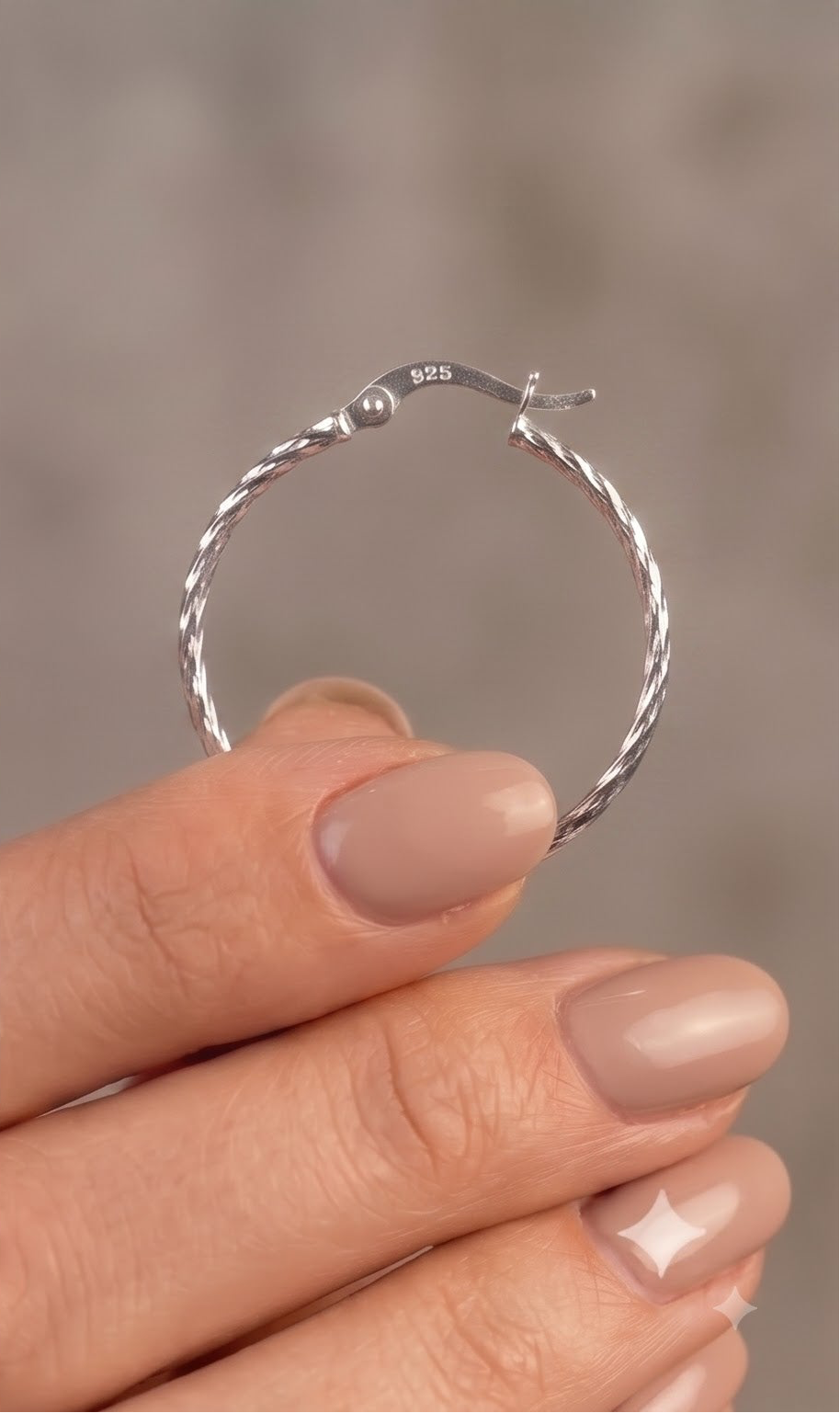 925 Sterling Silver Twisted Hoop Earrings | Minimalist Lightweight Everyday Hoops