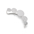 Handmade Sterling Silver 92.5 Geometric Hoop Ear Cuffs| Textured Circle Jewelry
