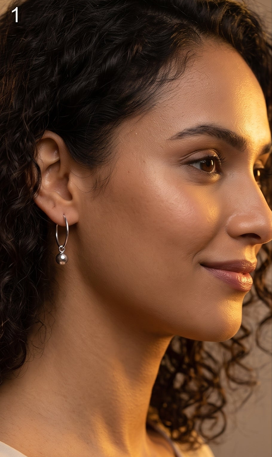 925 Sterling Silver Hoop Earrings, Silver Ball Hoop Earrings, Minimalist Earrings, Everyday Jewelry, Gift for Her