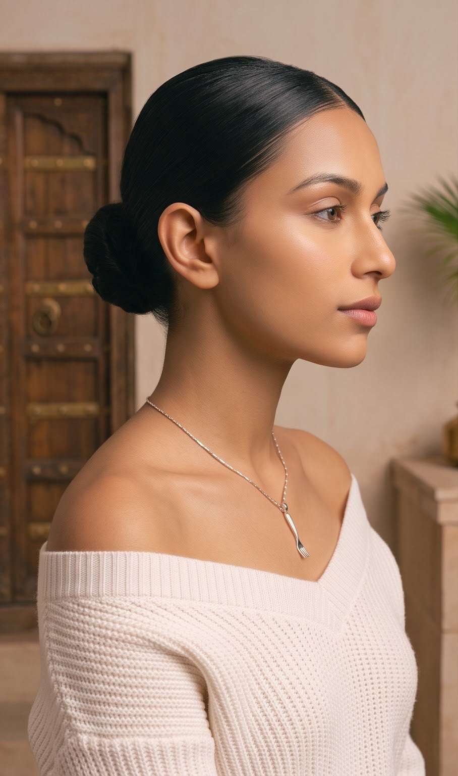 Sterling Silver Fork Jewelry Set | Quirky Dangle Earrings & Pendant