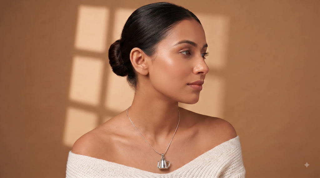 Sterling Silver Mini Teapot Necklace | Coffee Tea Lover Gift