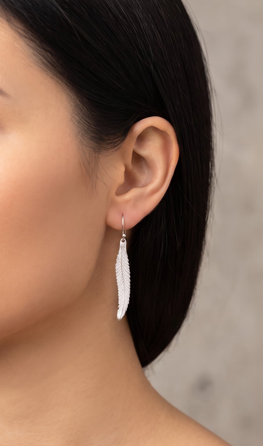 Handmade Silver Feather Earrings, Sterling Silver Dangle Earrings, Boho Gift for Her, Nature Inspired Jewelry, Birthday Gift