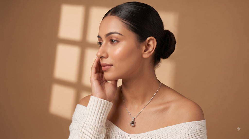 Sterling Silver Christmas Lantern Necklace | Minimalist Charm Pendant