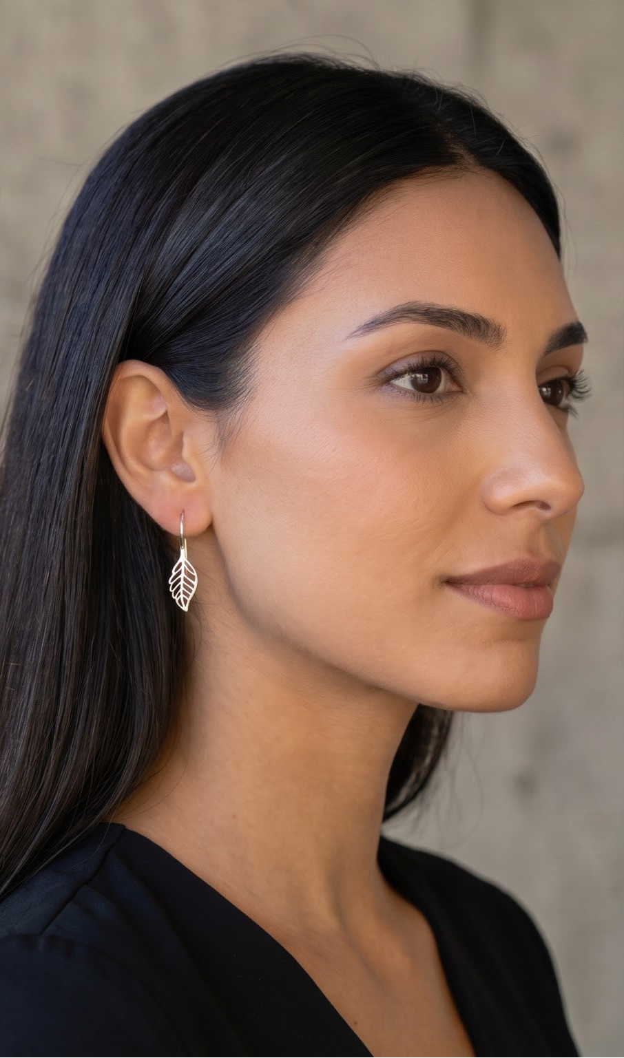 Handmade Silver Leaf Earrings, Sterling Silver Nature Earrings, Botanical Gift for Her, Minimalist Dangle Earrings, Birthday Gift