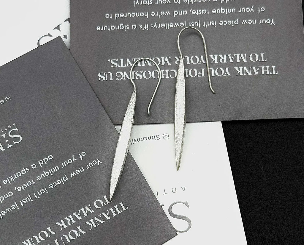 Sterling Silver Marquise Drop Earrings