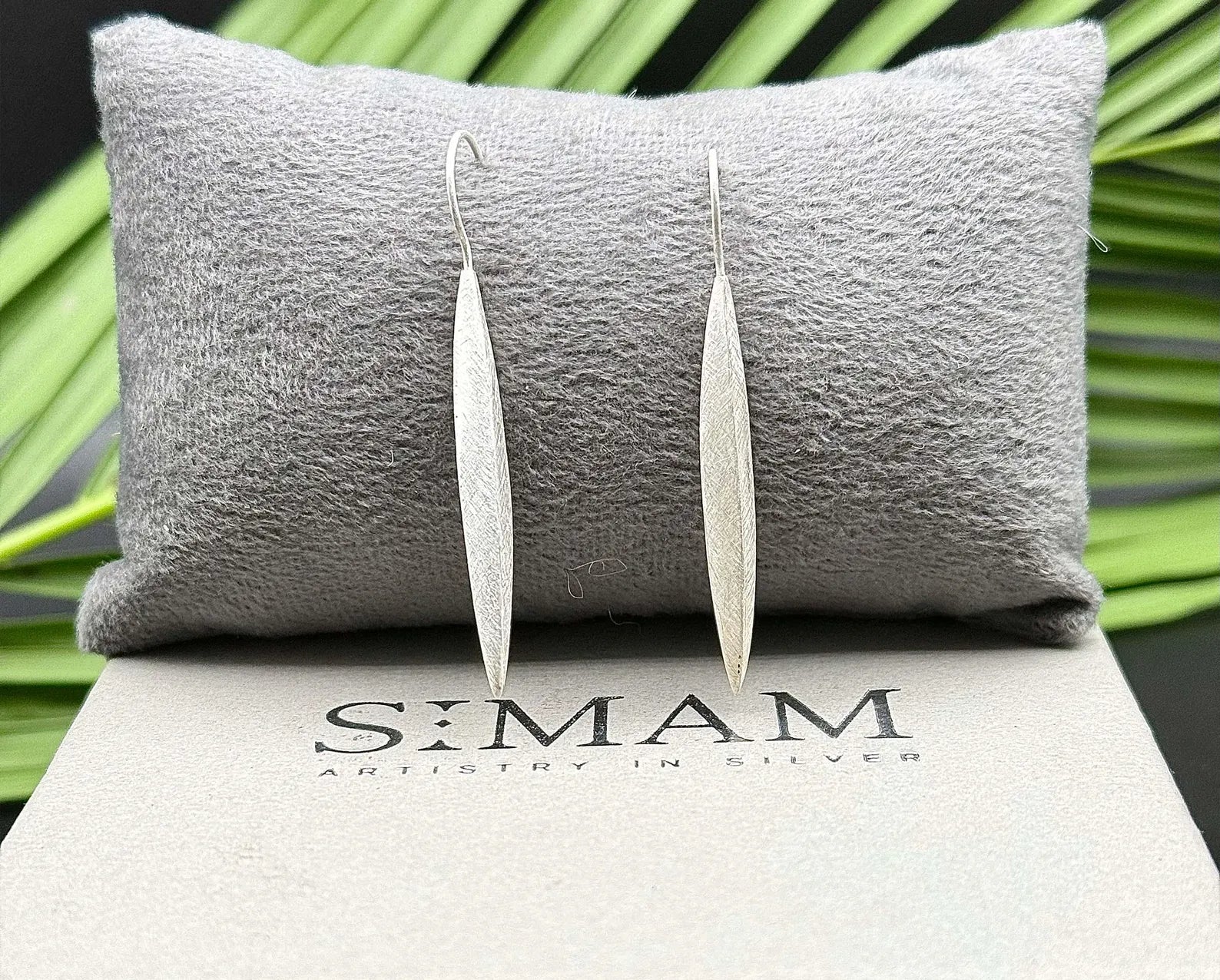 Sterling Silver Marquise Drop Earrings