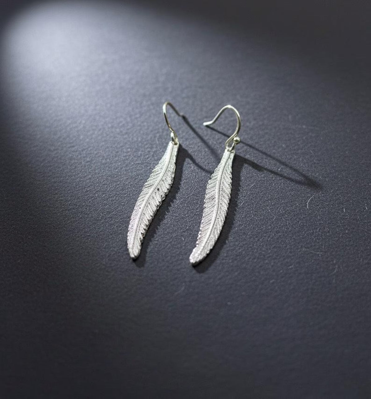 Handmade Silver Feather Earrings, Sterling Silver Dangle Earrings, Boho Gift for Her, Nature Inspired Jewelry, Birthday Gift