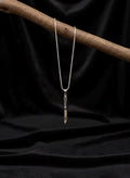 Knife Pendant Necklace & Dangle Earrings Set | Minimalist Silver Jewelry