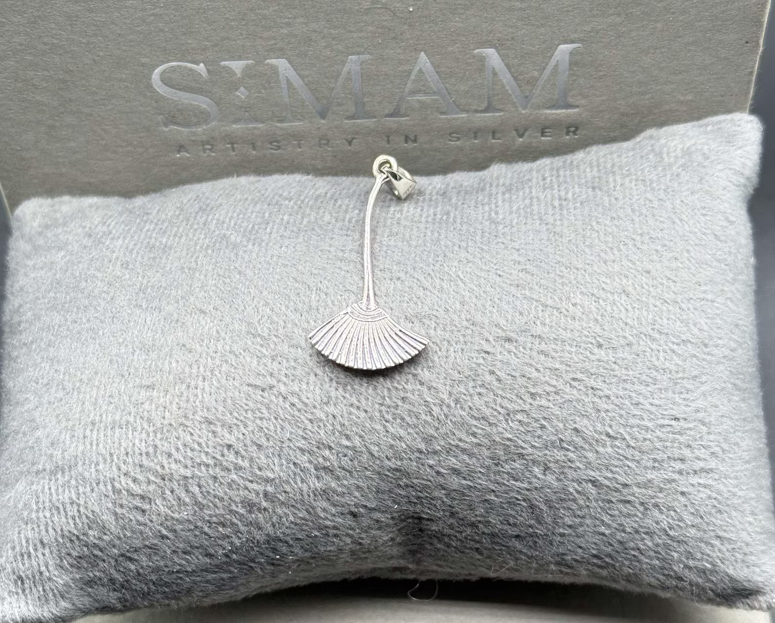 Sterling Silver Broom Pendant Necklace | Witchy Halloween Charm