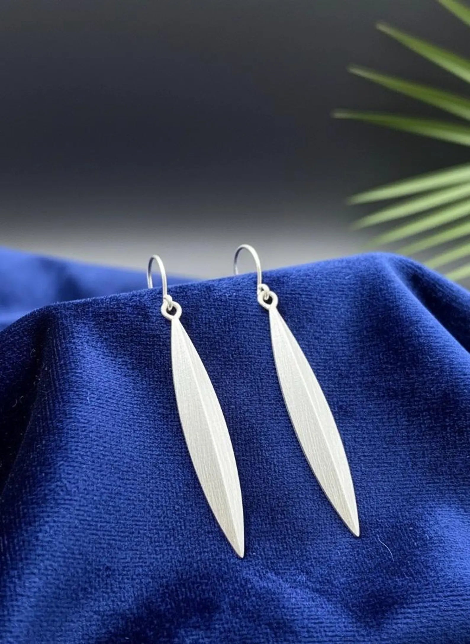 Sterling Silver Marquise Drop Earrings