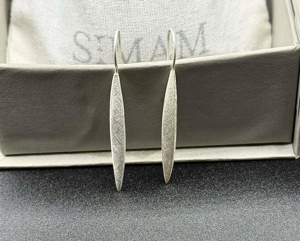 Sterling Silver Marquise Drop Earrings