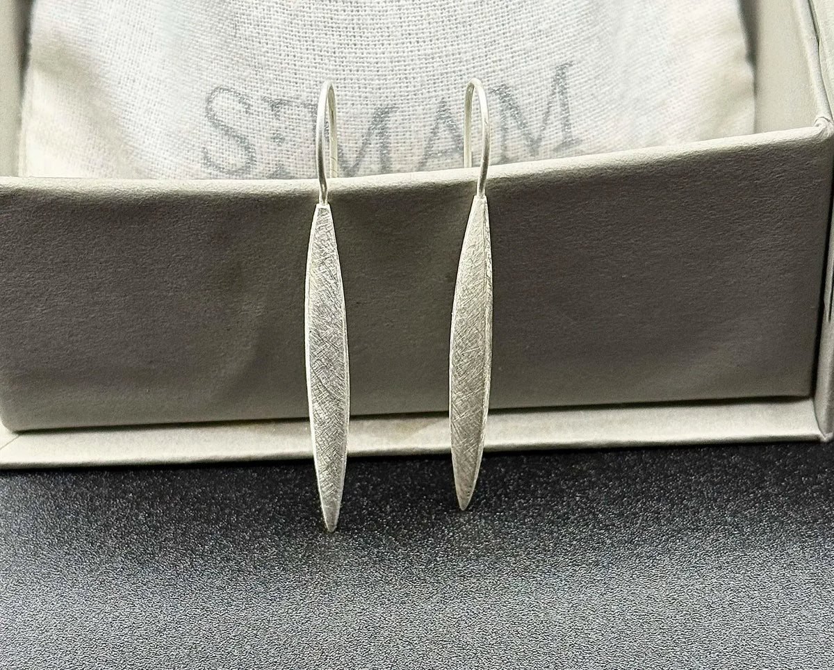 Sterling Silver Marquise Drop Earrings