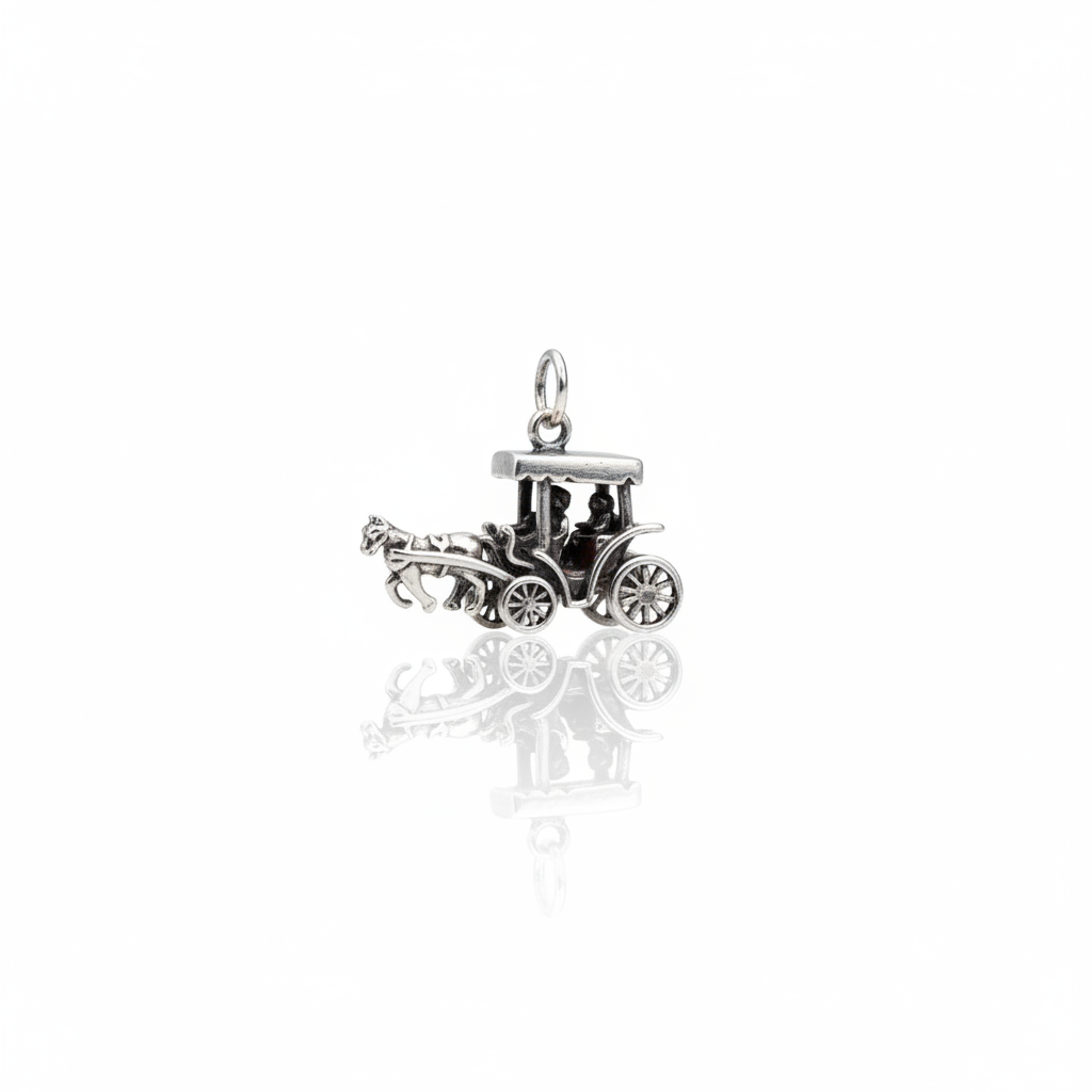 Sterling Silver Vintage Car Necklace | Classic Automobile Pendant