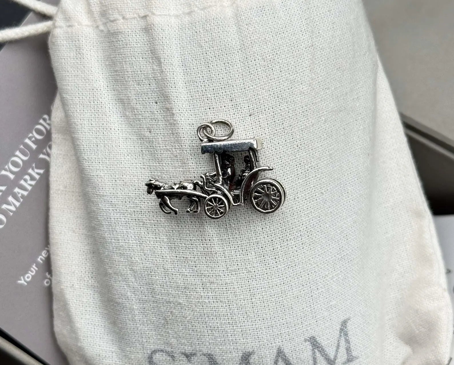 Sterling Silver Vintage Car Necklace | Classic Automobile Pendant