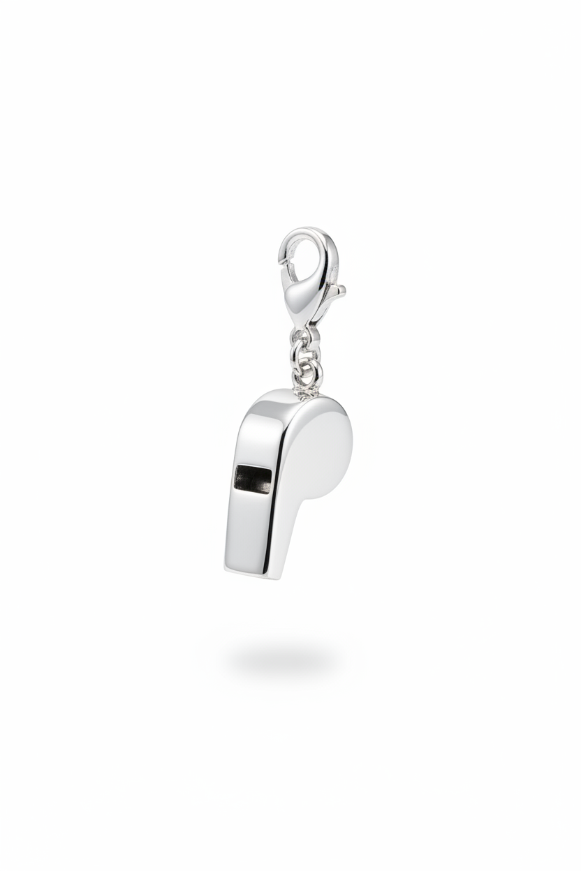 Sterling Silver Abstract Pendant Necklace | Modern Snake Chain
