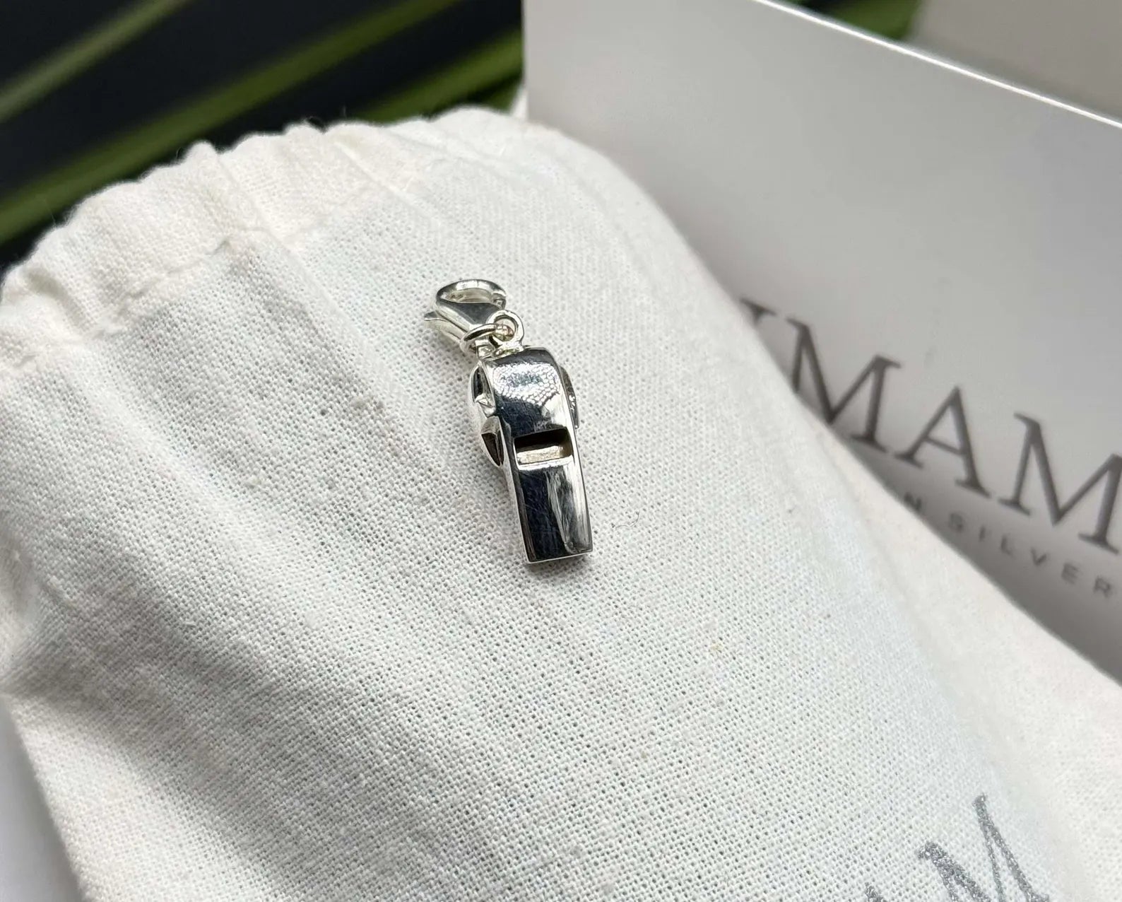 Sterling Silver Abstract Pendant Necklace | Modern Snake Chain