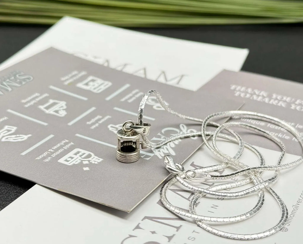 Sterling Silver Christmas Lantern Necklace | Minimalist Charm Pendant
