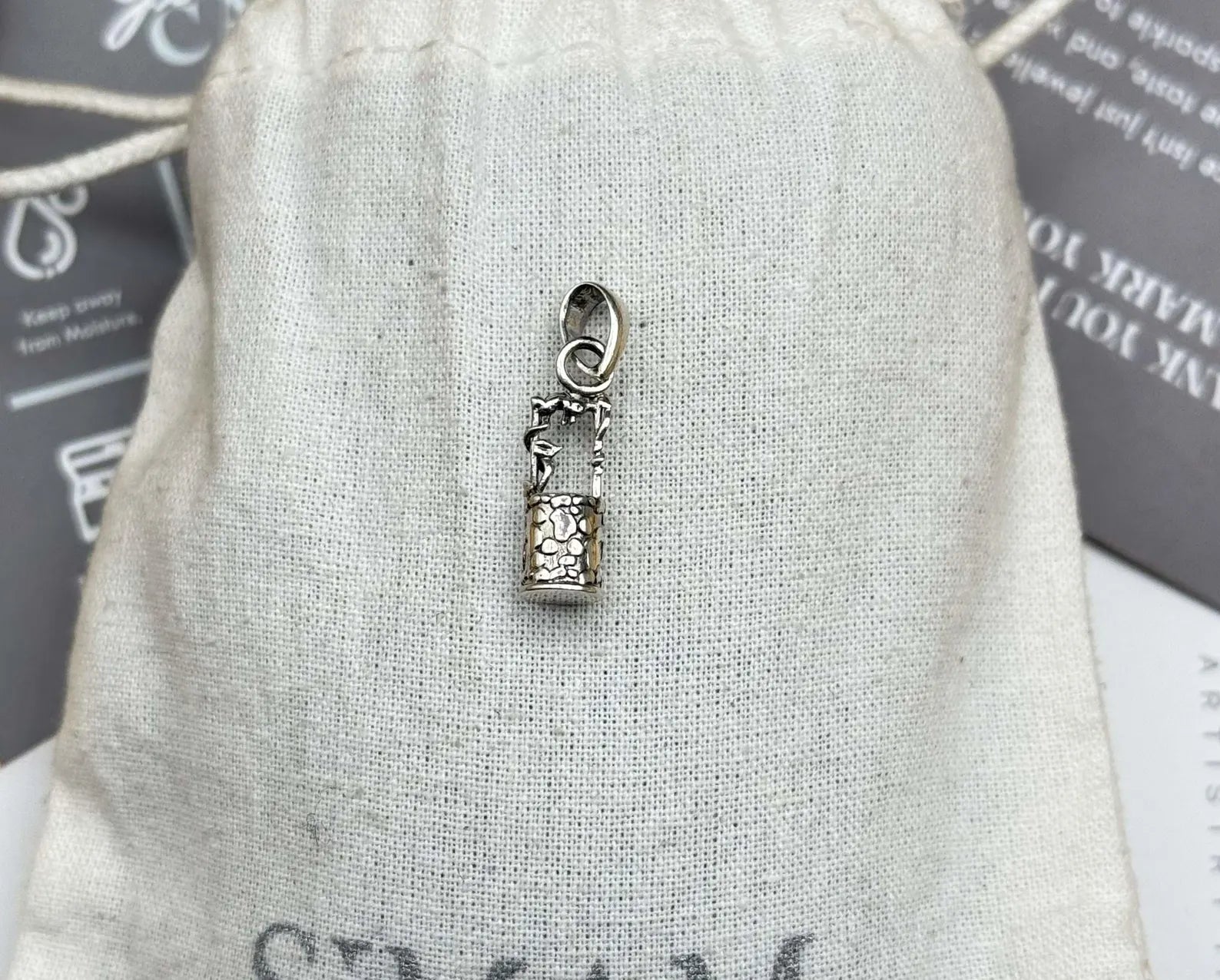 Sterling Silver Well Pendant Necklace – Handmade Charm Jewelry
