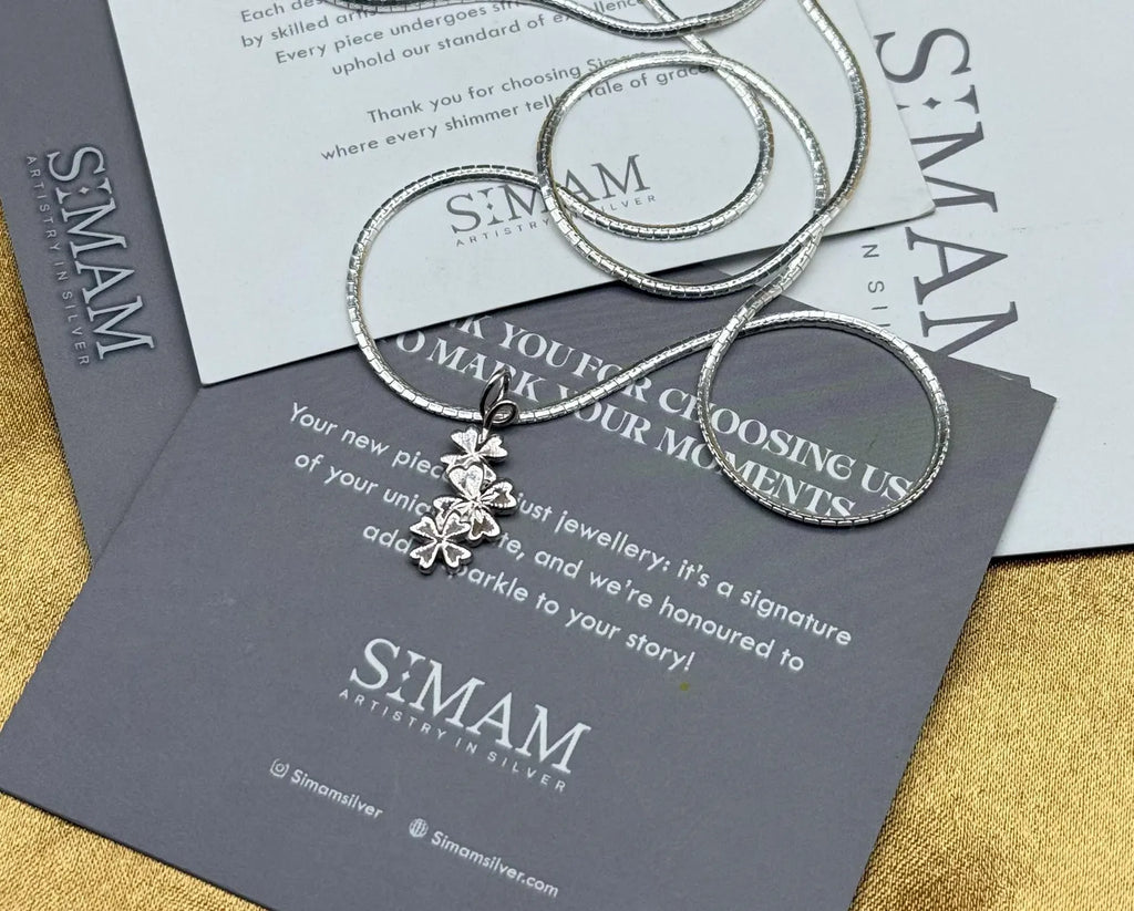 Sterling Silver Flower Pendant Necklace | Dainty Floral Jewelry