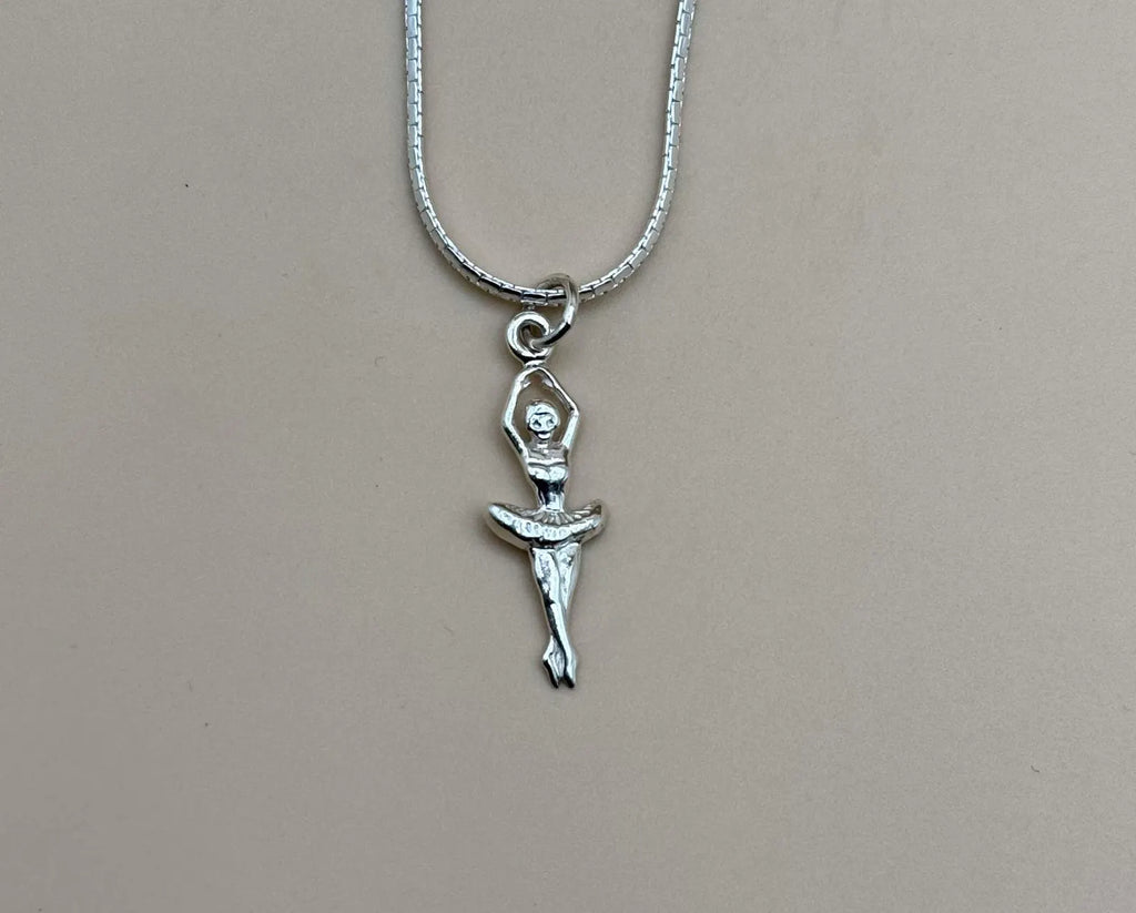 925 Sterling Silver Ballerina Pendant Necklace | Dancer Jewelry Gift | Ballet Lover Necklace | Elegant Dance Pendant |Christmas Gift for Her