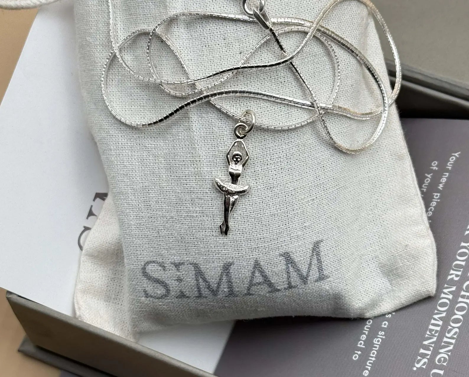 925 Sterling Silver Ballerina Pendant Necklace | Dancer Jewelry Gift | Ballet Lover Necklace | Elegant Dance Pendant |Christmas Gift for Her