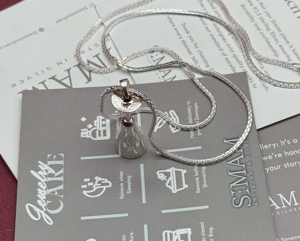 Sterling Silver Bell Pendant Necklace | Handmade Musical Charm