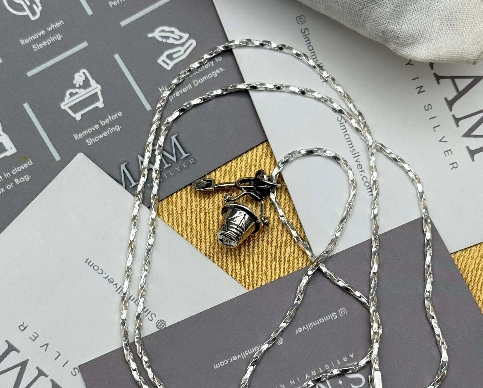Sterling Silver Watering Can Necklace | Gardening Gift