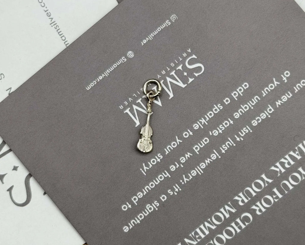 Sterling Silver Violin Pendant Necklace – Musician Gift, Handmade Jewelry