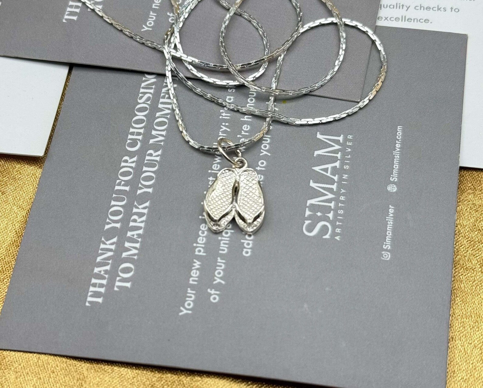 Sterling Silver Shoes Pendant Necklace | Handmade Sneaker Charm