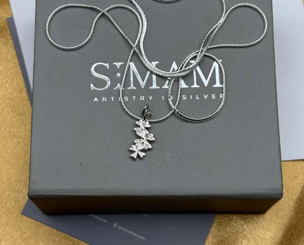 Sterling Silver Flower Pendant Necklace | Dainty Floral Jewelry