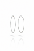 Textured Oval Hoop Earrings, Lightweight Sterling Silver Everyday Jewelry