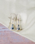 Sterling Silver Wine Glass Dangle Earrings, Novelty Statement Jewelry