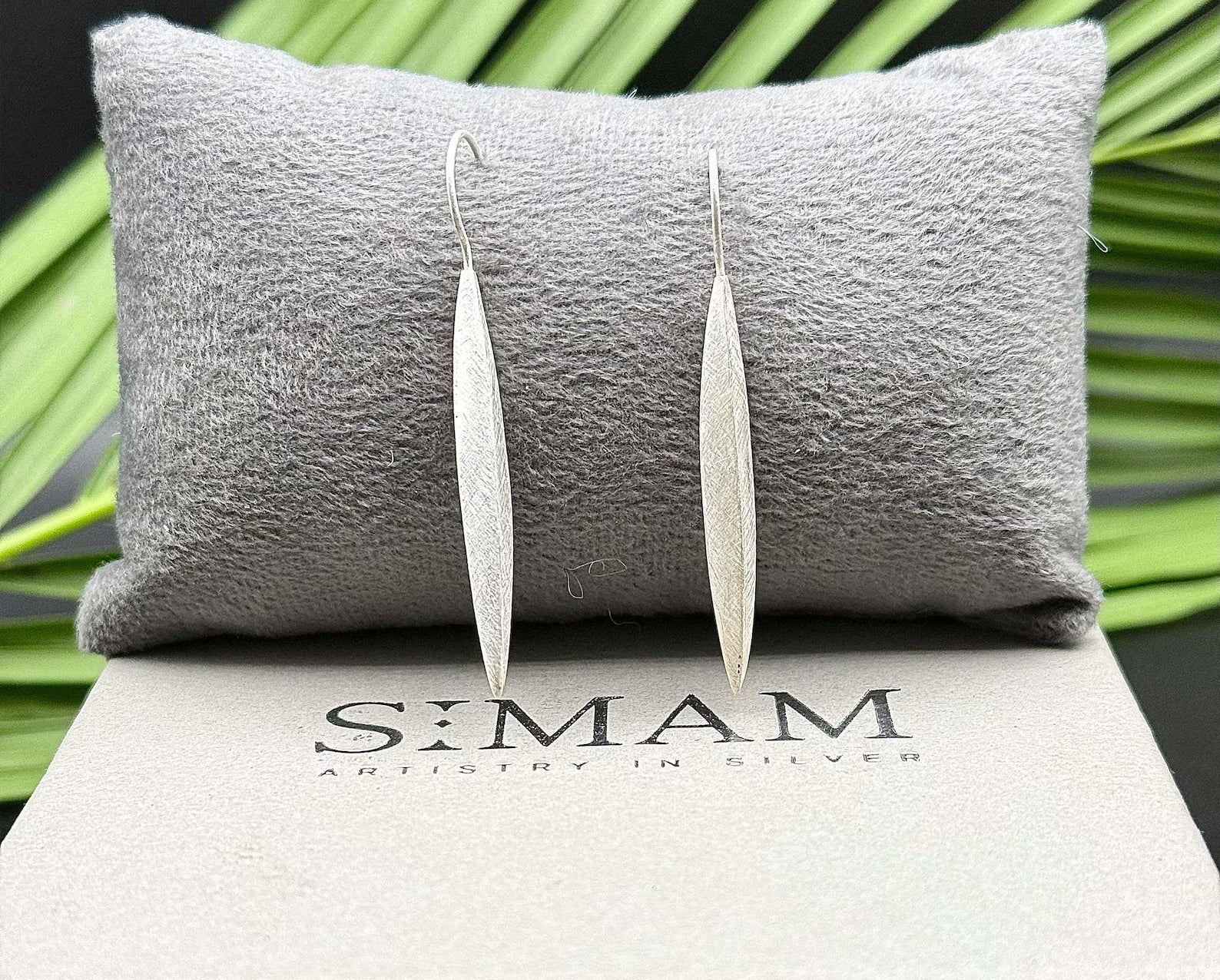 Sterling Silver Marquise Drop Earrings | Minimalist Dangle Jewelry
