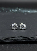 CZ Diamond Stud Earrings | Classic Solitaire, Minimalist Sparkle