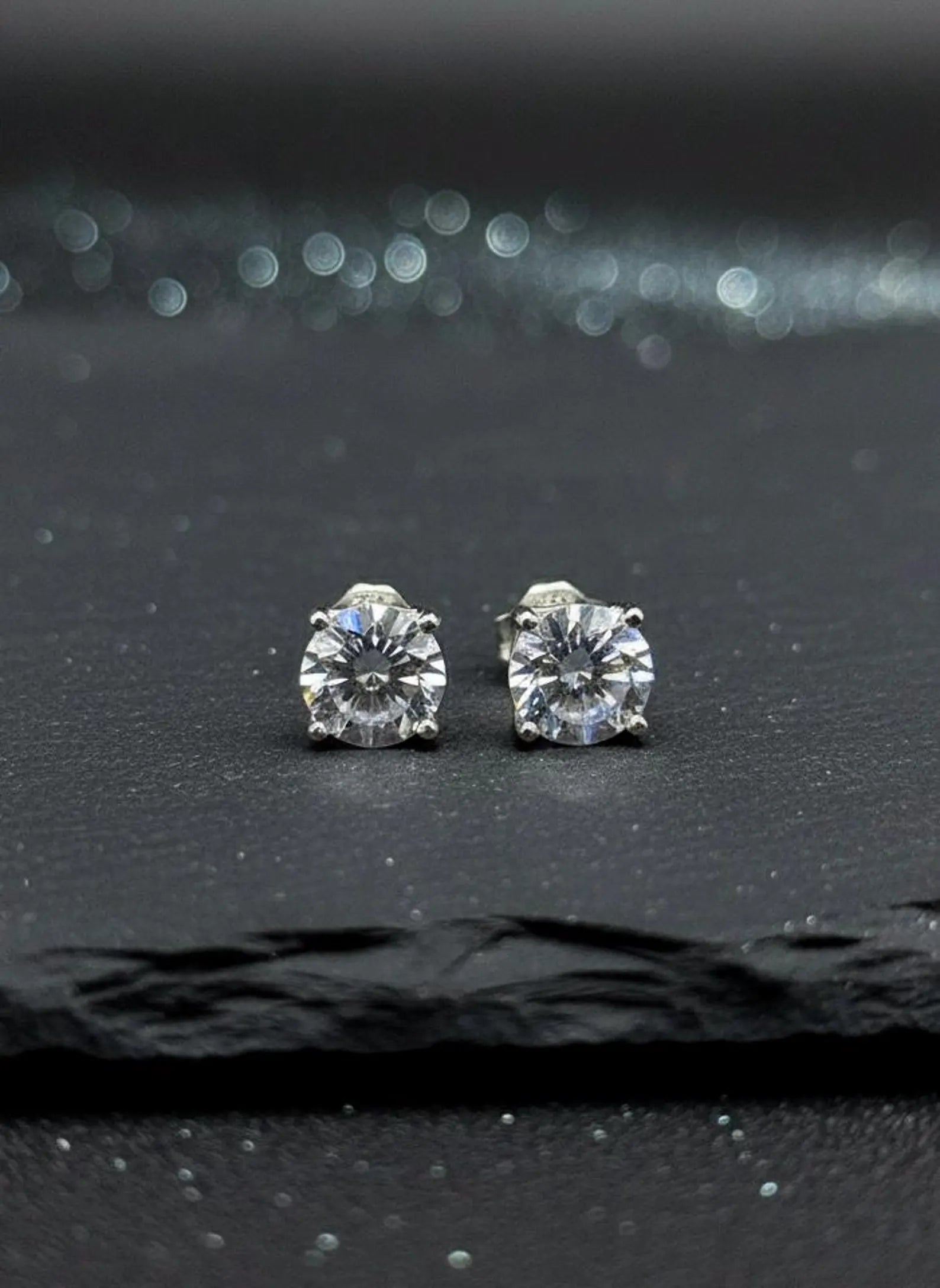 CZ Diamond Stud Earrings | Classic Solitaire, Minimalist Sparkle